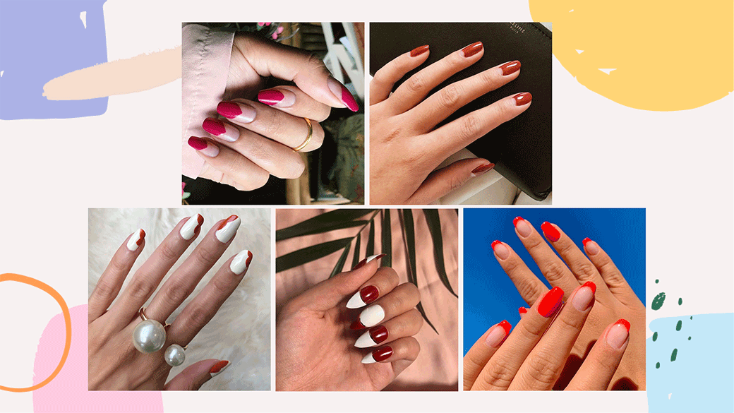 Red and white nails NDP