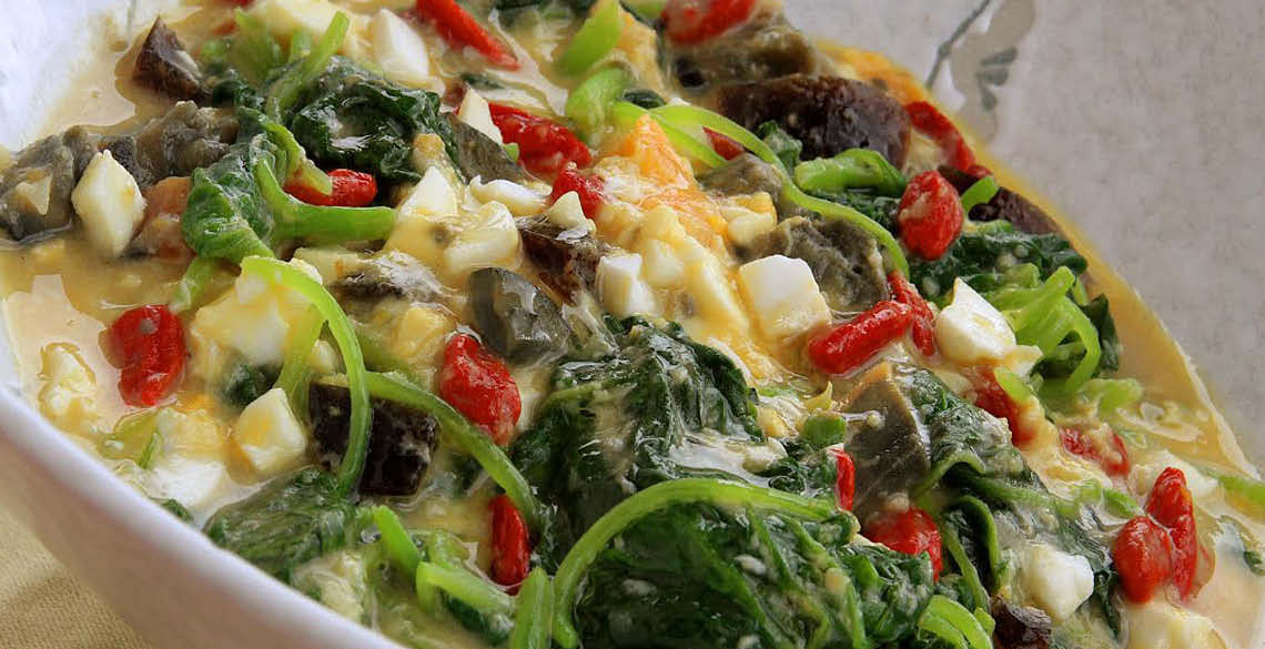 Egg Trio Soup With Spinach - Trio Egg Spinach The ...