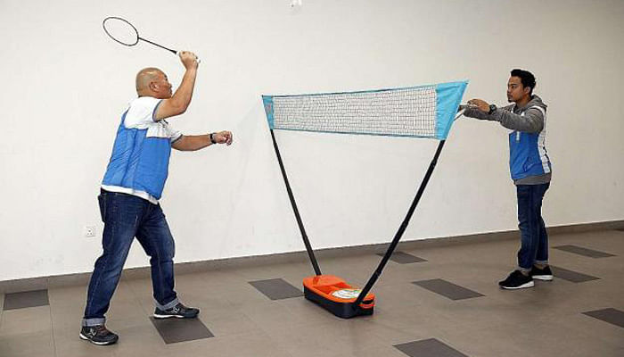 badminton net with stand decathlon