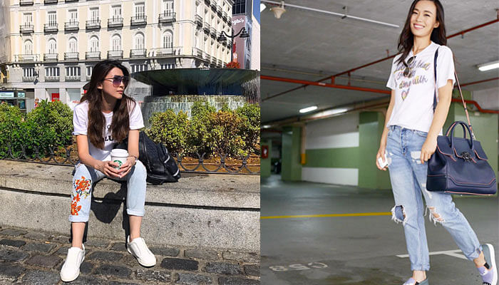 Chic Ways To Style Your Graphic Tee Like Jeanette Aw And Rebecca Lim ...