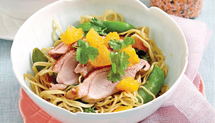 Duck and Orange Noodles - The Singapore Women's Weekly