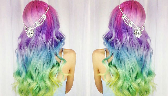 12 Rainbow Hair Nail And Make Up Looks We Re Obsessed With The