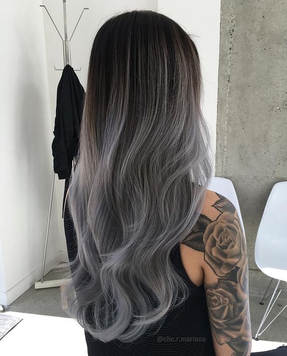 Grey ombre shop hair color