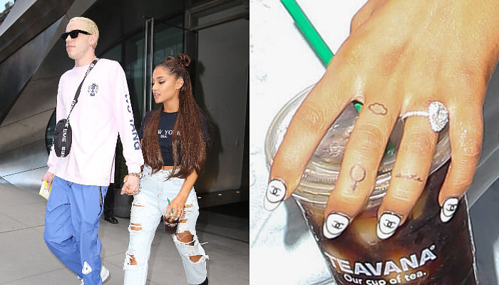 Ariana Grande Reveals $100,000 Engagement Ring from Pete Davidson