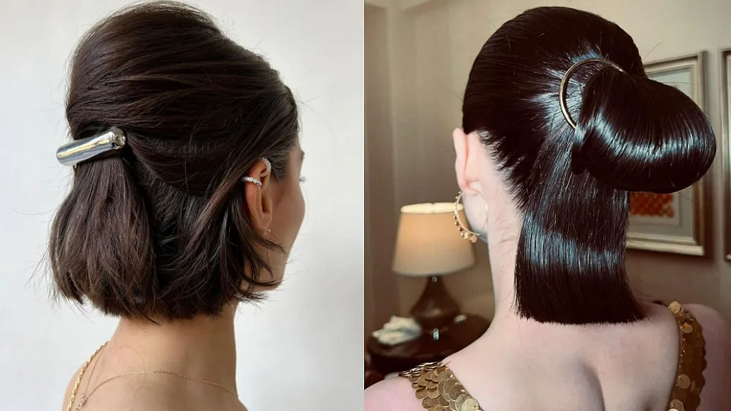 You have to try this hack!! #ponytail #hairhack #shorthairstyles #fine... | short  hair hairstyle | TikTok