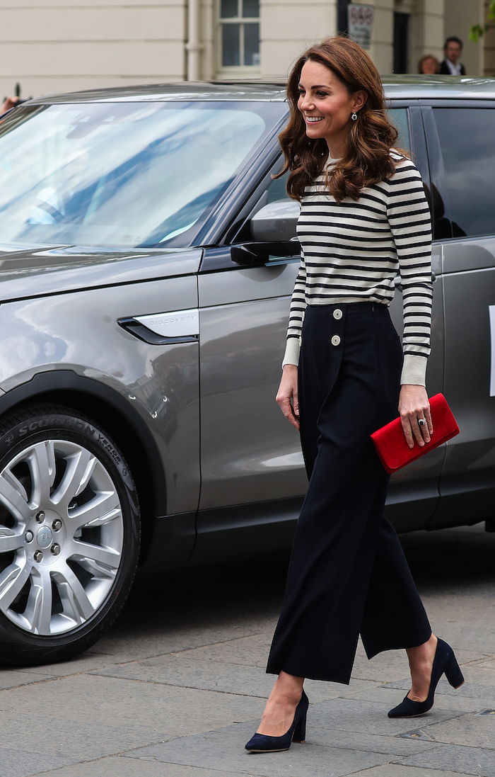 Kate Middleton's Sleek Black Trousers Look Like My Go-To Work Pants