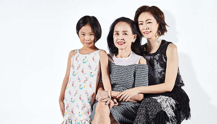 Radio deejay Tan Li Yi, her mother, and her daughter