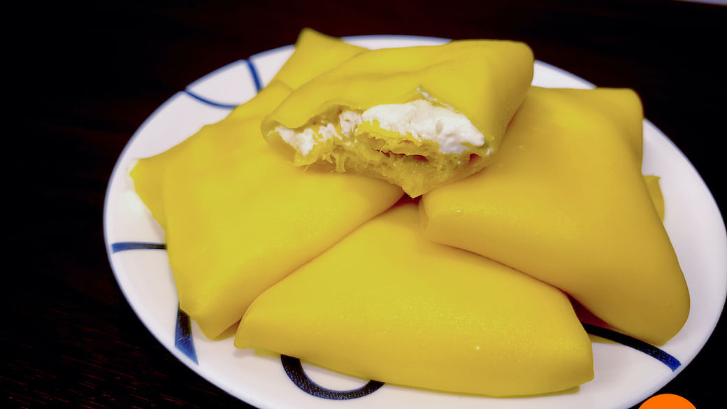 Durian crepe recipe