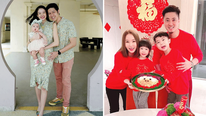 Asian Celebrity Parents Who Wore Cute Matching CNY Outfits With Their Kids