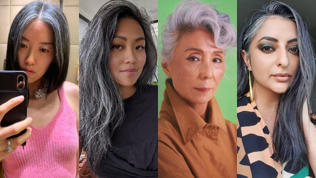 1. "Asian women with blue and silver hair" - wide 4