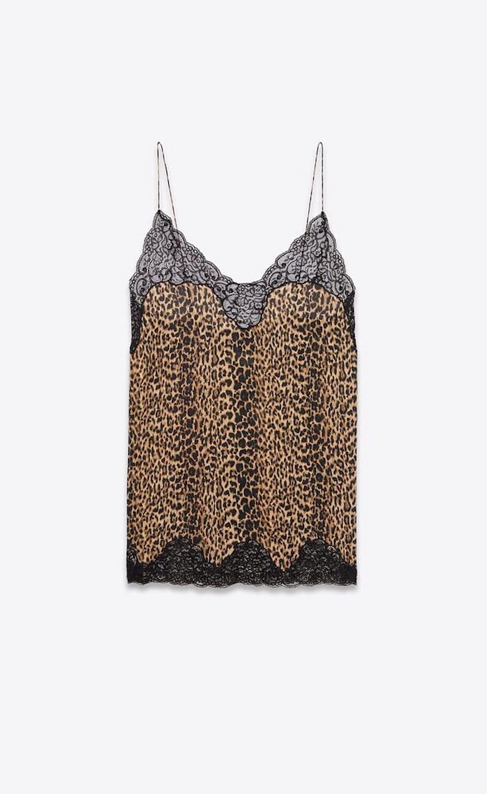 Zara Lace Trim Leopard Camisole Cami Top