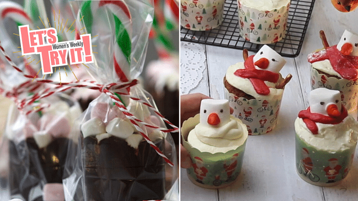 DIY Christmas Treats: Hot Cocoa Candy Canes, Snowmen Cupcakes & Gingerbread Cookies