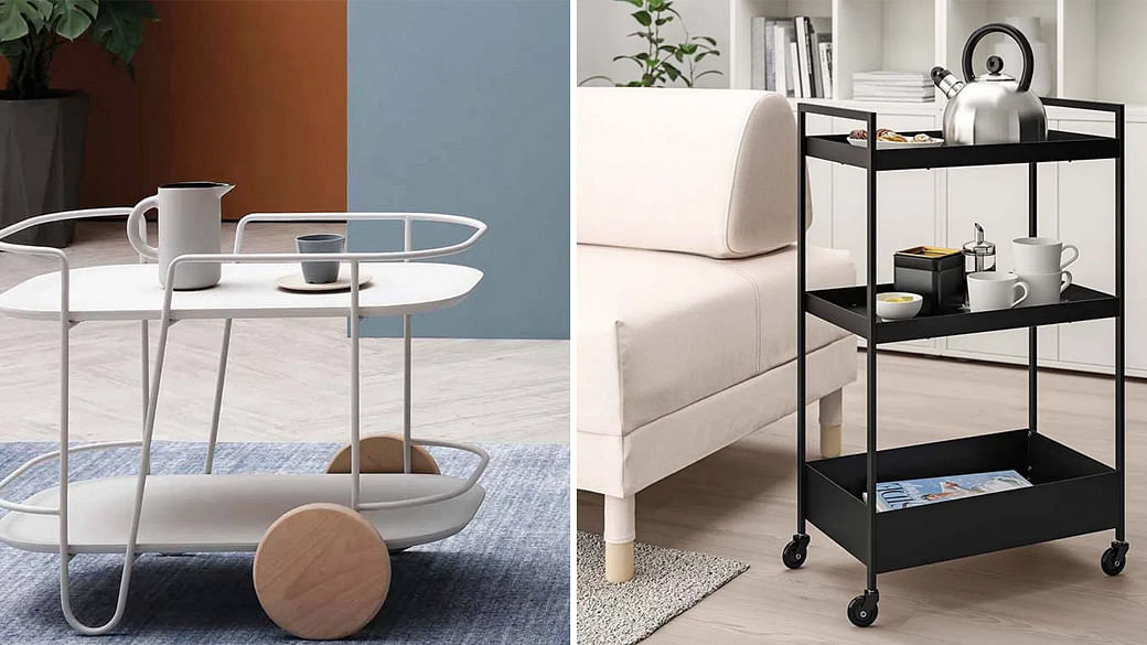 10 Bar Carts & Kitchen Trolleys That Will Fit In A Small Home