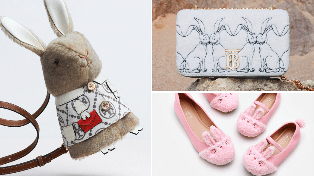 Charles & Keith Women's Rabbit Illustrated Chain Handle Bag