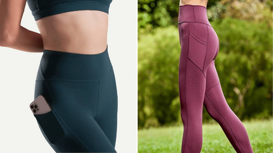 RUUHEE Women V Cross Waist High Waisted Crossover Leggings with Pockets  Running Yoga Pants(Small,Black-7) at Amazon Women's Clothing store