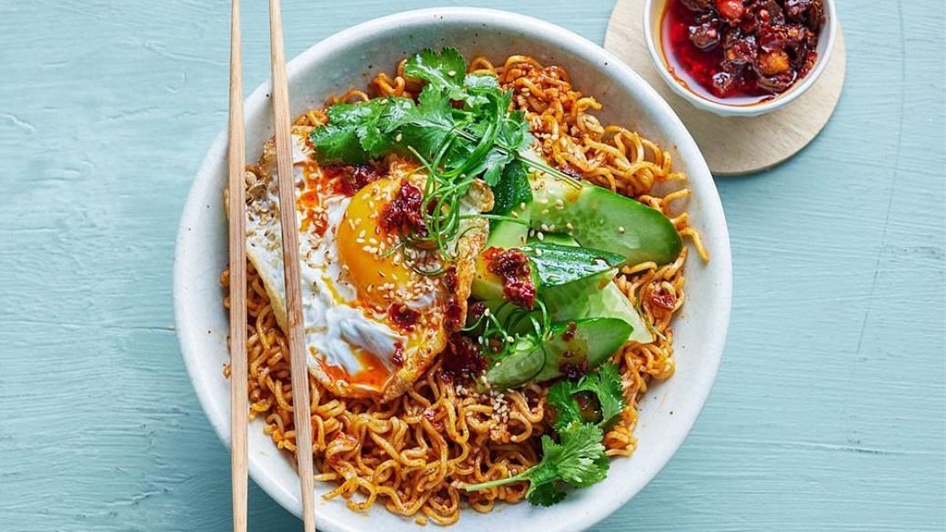 Spicy Peanut Butter Instant Noodles