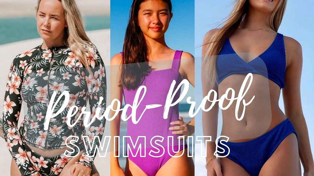 Period Swimwear Women's One Piece Menstrual Leakproof Swimsuit Period  Bathing Suit for Teen Girls