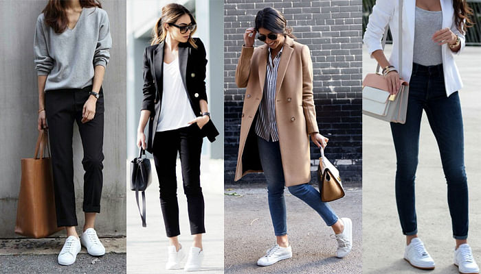 The 5 Golden Rules Of Wearing Sneakers To Work_White Sneakers