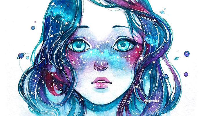 The Makeup Looks Inspired By This Painting Are Out Of This World-Galaxy Freckles Featured