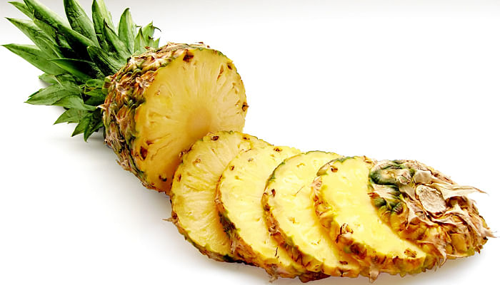 pineapple cut into slices